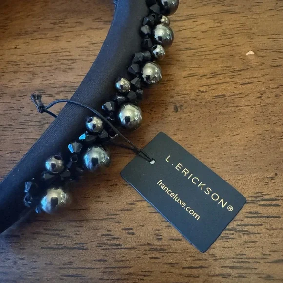Nordstrom L.Erickson Hematite/Black Headband - Picture 3 of 6